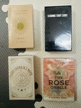 NIB tarot decks lot of 4 beginner tarot oracle cards rider wraith